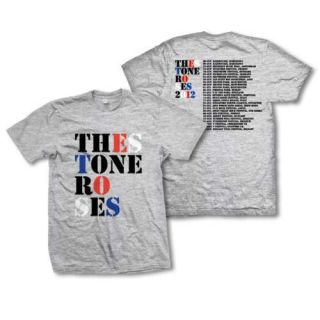 The Stone Roses Heaton Park 2012 Grey T Shirt Official Tour