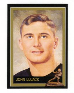  John Lujack Official Heisman Card 1947 Heisman Trophy Go Irish