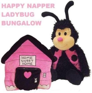 Happy Nappers Lady Bug With Bungalow Reversible Pillow Pet NEW Great