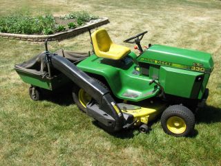  Deere 330 lawn mower model 49 snow blower and grass bagger power flow