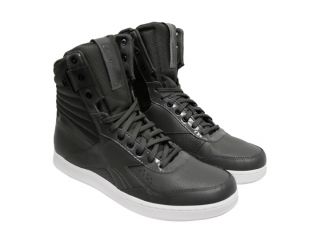 Reebok Mens SLX Legacy Court Hi J85421 Gray Lace Up Fashion Sneakers