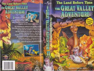 THE LAND BEFORE TIME THE GREAT VALLEY OF ADVENTURE VHS PAL VIDEO