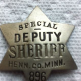 Hennepin County Sheriff Badge Minnesota Special Deputy Obsolete