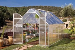  12 Greenhouse Twin Wall Polycarbonate w/Double Doors on Green House