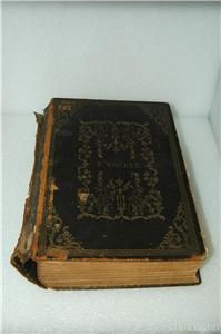  Illustrated Holy Bible Book 1846 Genealogy Harter Kellogg Combs