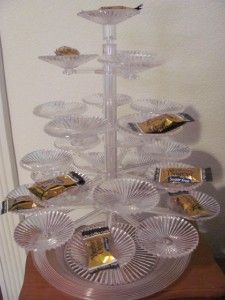 Vintage Union Plastic Crystal Christmas Tree Centerpiece Display Candy