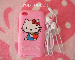 HELLO KITTY Earphones & IPOD Touch 4G Hello Kitty Silicone Case Cover