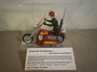 Hasbro Toy 1971 ScreamN Demon Dirty Devil Motorcycle with Rider Never