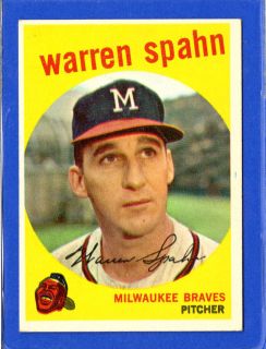 1959 Topps Break 40 Warren Spahn Excellent