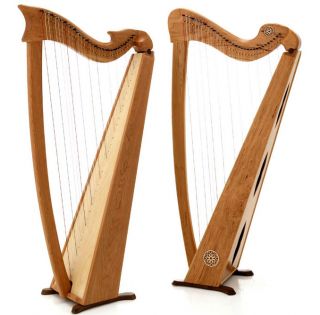 33 String Voyageur Folk Floor Harp Solid Cherry Wood