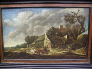 17th Century Dutch Old Master Landscape Oil Painting