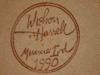 Wishon Harrell Art Pottery Bowl Muncie Indiana 1990