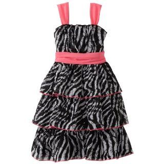 Bloome Girls 7 16 Plus Size Sleeveless Zebra Occasion Dress