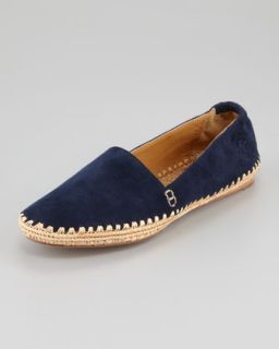 Tory Burch Zachary Slip On Suede Espadrille   