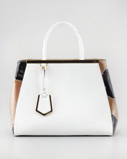 Fendi 2Jours Patent Calfskin Medium Tote Bag   