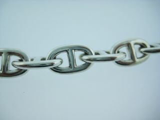  Hermes Chaine DAncre Sterling Silver Toggle Link Mens Bracelet