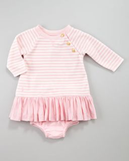  Childrenswear Striped Velour Dress, 12 24 Months   