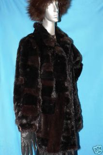Thick Black Mink Fur Coat Jacket Fits Size Small Med