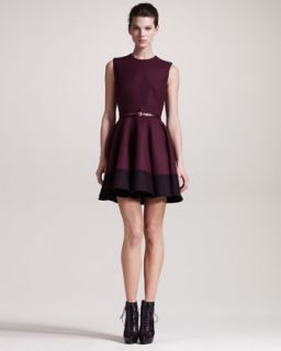 Ali Ro Pleated Colorblock Dress   