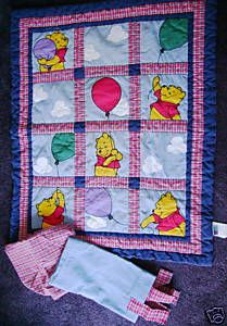 Disney Winnie the Pooh Quilt Fitted Sheet Valance