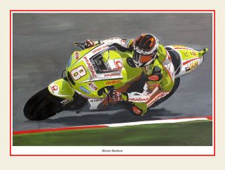 Hector Barbera Limited Edition Original Oil Painting Print Canvas Moto