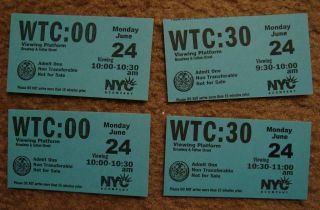  Trade Center   WTC   9/11   4 Ground Zero viewing platform tickets