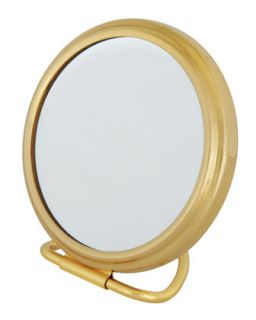 C14XA Frasco Mirrors Stand Fold Purse Brass Double Side Mirror