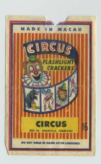 Lot 3 Early Chinese Firecracker Labels Macau Circus Pioneer