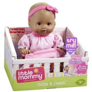 Little Mommy Hide Peek African American Doll Pink Fisher Price