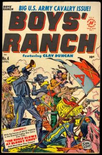 Boys’ Ranch 4 Nice Harvey Golden Age Simon Kirby Cover Art 1951 VG