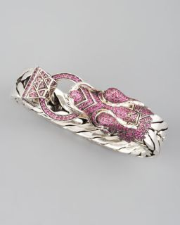 John Hardy Naga Dragon Head Bracelet, Pink Sapphire   