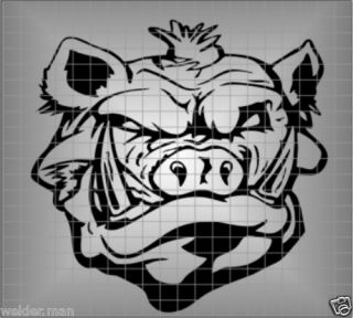 Wild Boar Feral Pig Head Hog Head Vinyl Sticker Decal Australian Made