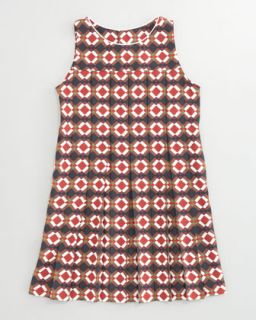 Marni Geometric Print Pleated Dress, Sizes 8 10   