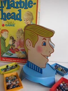 Vintage 1969 Ideal Marble Head Board Game Marbles