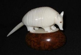  the Elephant   Elephant Friendly Ivory 3.4 Armadillo Nut Figurine
