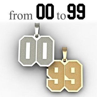  Number Charm or Pendant   Sterling Silver, 3/4 x 3/4 in, number 38