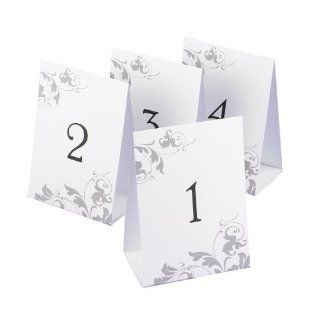 Weddingstar Table Number Tent Style Card, Numbers 13 to 24