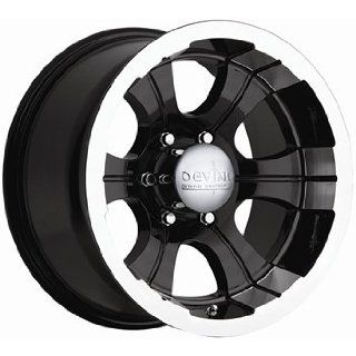 Devtno 349 15x8 Black Wheel / Rim 5x4.5 with a  28mm Offset and a 74