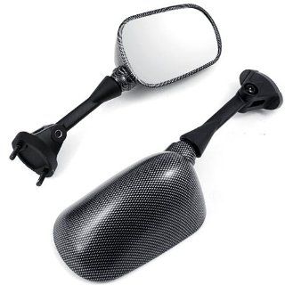 Quality Carbon Look Racing Sporty Rear View Side Mirrors For 2004 2008