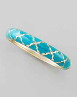 Sequin Enamel Bracelet, Turquoise   