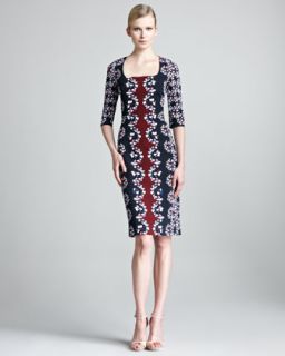 Fitted Bodice Printed Dress  