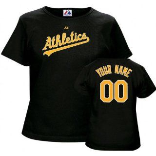  Personalized Name & Number MLB T Shirt   Black