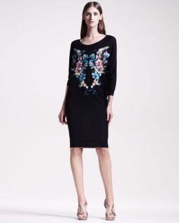 B21R4 Alexander McQueen Embroidered Dolman Dress