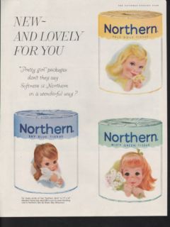 1959 Northern Girls Toilet Paper Bathroom Hygiene Ad