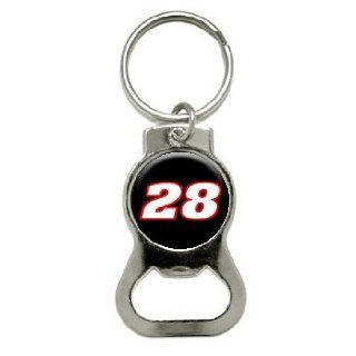 28 Number   Racing Bottle Cap Opener Keychain Ring  