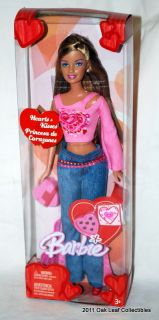 2004 hearts kisses barbie doll nrfb box a little warped