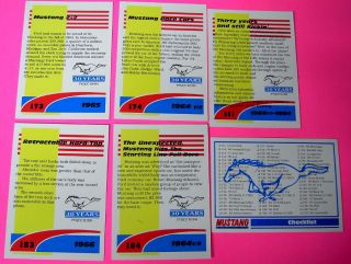 Shelby Mustang Trading Cards 2 Complete 100 Card Set