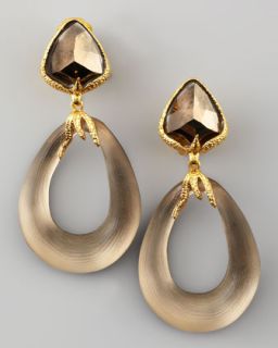 Alexis Bittar Allegory Lucite Link Clip Earrings   