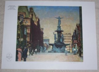 1988 FOUNTAIN SQUARE PRINT William Hillenbrand Signed & Numbered