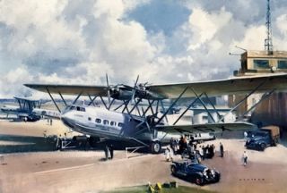 Wootton Print of Imperial Airways Handley Page Hannibal Biplane